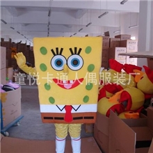 广州4号海绵宝宝卡通服装透气好，人穿着可行走，从眼睛看外面