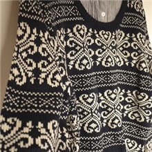 一件代发女装青花瓷针织毛衣外套女韩版低圆领毛衣冬打底衫