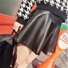 【13C】秋冬独家定制款高端品质百搭高腰小皮裙M24（正版）