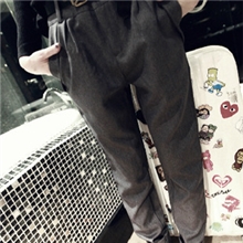 MISSYING秋装女装两色帅气中性风西裤小脚裤长裤送腰带（正版）