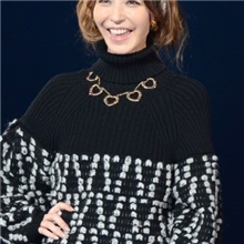 2013秋冬dazzlin同款lena走秀灯笼袖提花高领堆堆领马海毛毛衣