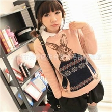 秋冬新款学院风加厚毛衣外套女韩版宽松套头针织衫打底衫长袖女装