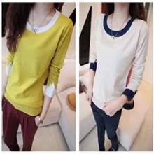 2013秋装新款女装韩版圆领长袖打底针织衫女式毛衣外套