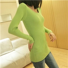 2013秋冬装新品韩版女中长修身竖向弹力针织高领打底衫毛衣批发