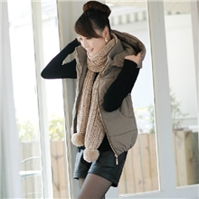 2013冬装新款女装韩版两穿棉马甲连帽大码女棉坎肩背心外套批发