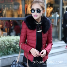 【伙拼】爆款棉衣韩版新款女式短款棉衣女棉服外套配大毛领女装