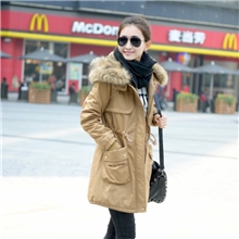 2013冬装新款女装爆款长款加厚毛领休闲棉衣女外套长袖棉衣批发