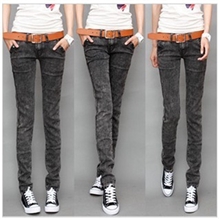 【有加绒款】雪花牛仔裤小脚裤铅笔裤牛仔长裤秋冬季牛仔女裤