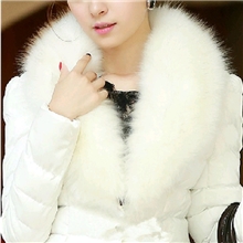 【伙拼】新款修身型羽绒棉服短款棉衣韩版女装长袖大毛领棉袄外套