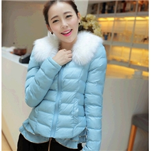 【伙拼】糖果彩色冬装外套棉衣女士棉服新款短款棉袄荷叶边修身