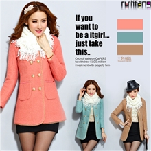 实拍2013冬装新款女装韩版修身呢子大衣秋冬气质羊毛呢外套