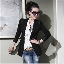 【高质量】2013秋装新款小西服一粒扣长款修身小西装小外套女