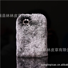 最新产品獭兔毛绒苹果iphone4s苹果兔毛真皮草毛绒手机壳套