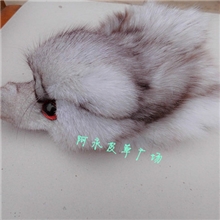 DIY手工配件皮草饰品真狐狸头饰品雪地靴箱包鞋子配件饰品