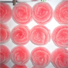 6-10cm獭兔毛盘花，服装皮草辅料，饰品花