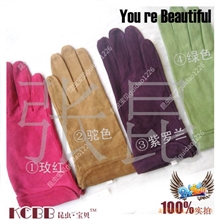 女款皮手套原生态纯正羊皮分指手套四色库存处理
