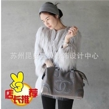 2013出口日韩高品质烟灰色仿皮草外套批发毛长约12厘米