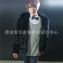 新款男士大衣毛绒仿皮草外套毛毛外套新款韩国短款男装厂家直销