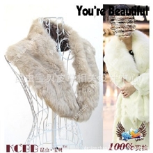 青果领皮草领子貉子领子服饰真毛领兔毛领多色现货75*14厘米