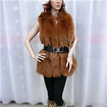 厂家定制尊贵新款狐狸毛长款大马甲皮草女装诚招代理商