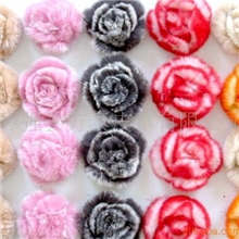 供应皮草獭兔花皮毛工艺花支持定做按要求定做