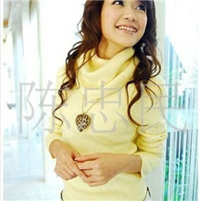 2012百搭淑女大翻领堆领毛衣针织衫c285