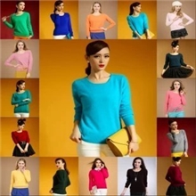 厂家批发秋装新款女式貂绒衫加厚毛衣打底衫长袖套头纯色羊毛