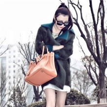 IAMSMALLFRY两面穿廓形貂绒外套双面穿法长毛貂绒大衣