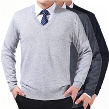 一件代发商务休闲男士毛衣百搭男士打底衫V领纯色羊毛衫A-1