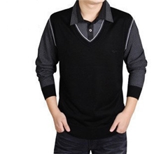 2012新款正品特价格鲁斯同款翻领休闲商务假两件长袖男T恤227