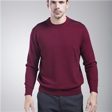 2013新款商务休闲简约冬厚纯色百艺鸟男士套头羊毛衫