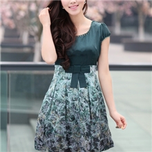 热销2013供应夏季新款女装时尚短袖连衣裙雪纺连衣裙物美价廉