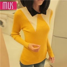 正品秋款2013春装新款英伦弹力修身针织衫打底衫厚毛衣女