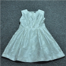 名媛气质高贵女装外贸提花浮雕花纹修身无袖连衣裙礼服背心裙