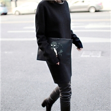 2012/A-bow秋冬STELL风格简约茧型气质OP毛呢连衣裙打底欧美风