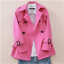 韩版2013秋装新款春秋修身中款大码纯色风衣外套女装上衣褂子