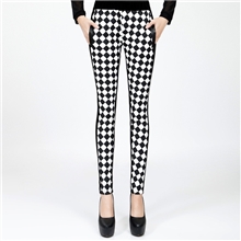 水墨佳人棉裤羽绒裤女装新品2013冬装新款格子修身显瘦打YK305