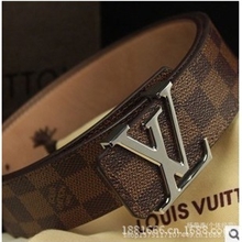 工厂直批【路易1：1腰带】原版皮高品质钢扣皮带字母扣男士腰带