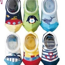 儿童花边船袜外贸NISSEN宝宝船袜卡通防滑地板袜6款B系列