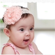 韩版婴儿发带可爱公主宝宝发带儿童金粉大花朵发带儿童头饰