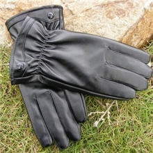 秋冬优质保暖加厚PU皮手套男士户外骑车皮手套男式皮手套批发