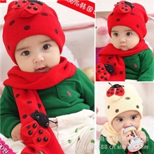甲壳虫儿童套帽瓢虫套帽小蜜蜂套帽帽子冬季