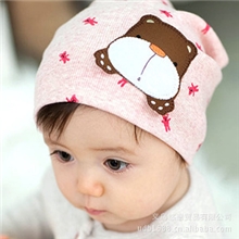 韩国秋款卡通狗狗贴标套头帽/宝宝帽/儿童帽M450