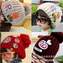 批发韩国最IN贴标毛线帽亲子帽儿童帽子M570