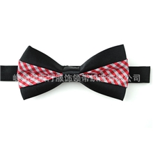 工厂直销外贸领带领结时尚韩板批发双层色织提花领结（现货）