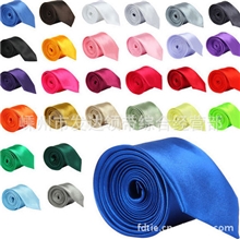 厂家专业批发定做5cm韩版纯色休闲窄领带