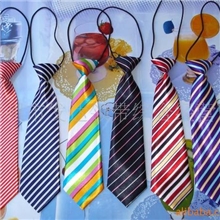 外贸定做批发儿童领带印花仿真丝领带100多款现货