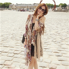 热卖新款小辣椒同款空调披肩丝巾复古民族风围巾批发