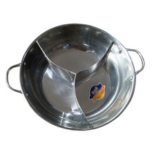 36CM小肥羊三味火锅正品三格火锅火锅盆电磁炉火锅涮锅