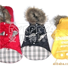 宠物用品宠物衣服带帽宠物棉衣可爱印花棉衣狗棉衣狗衣服